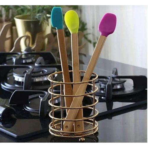 3 adet ısıya dayanıklı bambu spatula