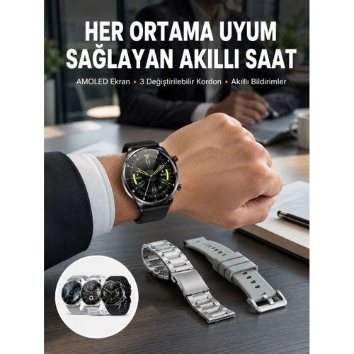 Akıllı Saat Adımsayar Nabız Ölçer Titreşim Özellikli Çağrı Cevaplama Sosyal Medya Yeni Nesil