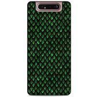 Samsung Galaxy A80 Kılıf Dragons (5) Koruma Kabı Ejderha Koyu Yeşil Pul