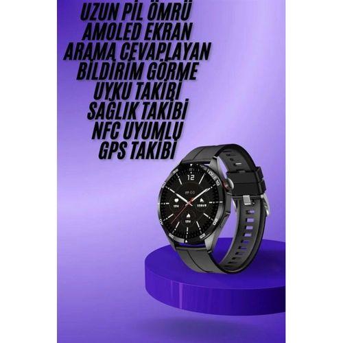 Amoled Ekran 3 Kordonlu Akıllı Saat 5.0 Bluetooth Bağlantılı Android Ve İos Uyumlu
