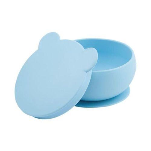 OiOi OiOi Silikon Kapaklı Kase Mineral Blue