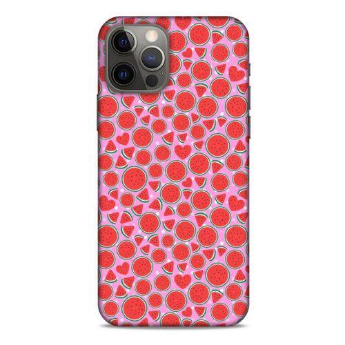 Apple iPhone 12 Pro Uyumlu Kılıf Pembe Delisi (30) Silicone Case Karpuz