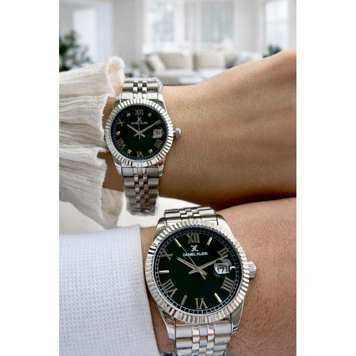 Daniel Klein Çift Sevgili Saati Çelik Bileklik Çelik Kordon 3 Atm Suya Dayanıklı Kol Saati VS.BLKT.0807