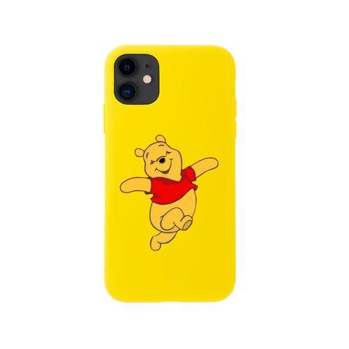 iPhone 11 Renkli Gözler Desenli Sarı Telefon Kılıfı