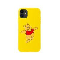 iPhone 11 Renkli Gözler Desenli Sarı Telefon Kılıfı