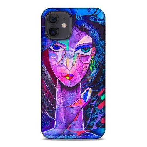 Lopard Apple iPhone 12 Uyumlu Kılıf Sürreal Yüzler ♀ (47) Crystal Flex Kılıf Baskılı