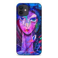 Lopard Apple iPhone 12 Uyumlu Kılıf Sürreal Yüzler ♀ (47) Crystal Flex Kılıf Baskılı