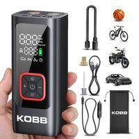 KOBB KB426 12V / Şarjlı Li-ion 150 PSI Dijital Göstergeli Akıllı Lastik Şişirme Pompası+ Powerbank + SOS + Led Lamba