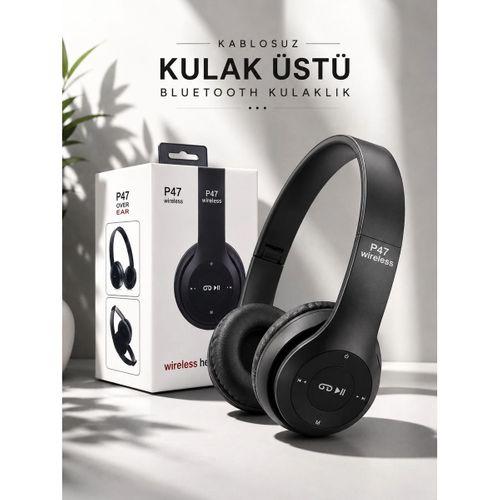 Kulak Üstü Tf Kart Ve Aux Destekli Ergonomik Bluetooth Kulaklık