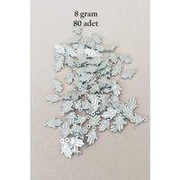 Oya Abiye Bileklik Kolye Pleksi Metalik Plastik Pul Gümüş Renk 8 gram 80 adet - BNC526