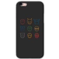 iPhone 6s Kılıf Baskılı Kapak - Avengers Minimalism + 5D Tam Kaplayan Cam
