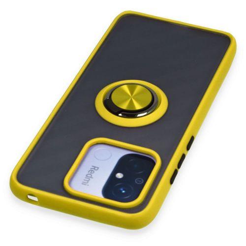 Xiaomi Redmi 12C Kılıf Montreal Yüzüklü Silikon Kapak - Sarı