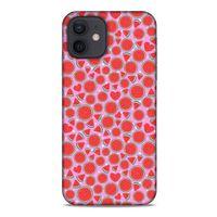 Apple iPhone 12 Uyumlu Kılıf Pembe Delisi (30) Silicone Case Karpuz