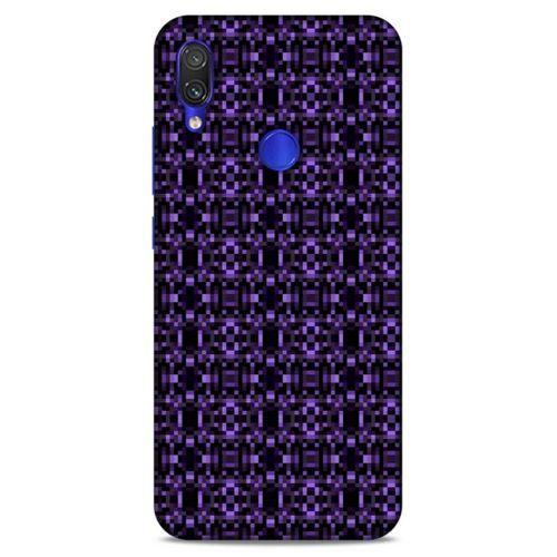 Lopard Xiaomi Redmi Note 7 Uyumlu Kılıf PiXel (22) Tam Koruma Kılıfı Mor