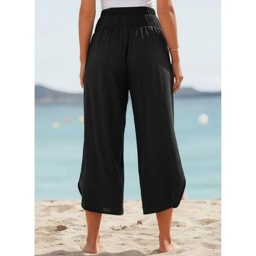 Kadın Yüksek Bel Yandan Yırtmaç Detaylı Aerobin Pantolon