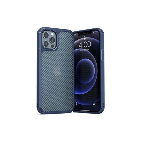 Fogy Apple Iphone 13 Pro Max Kılıf Inox Frosted Karbon Darbe Korumalı Kapak Silikon Lacivert