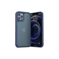 Fogy Apple Iphone 13 Pro Max Kılıf Inox Frosted Karbon Darbe Korumalı Kapak Silikon Lacivert
