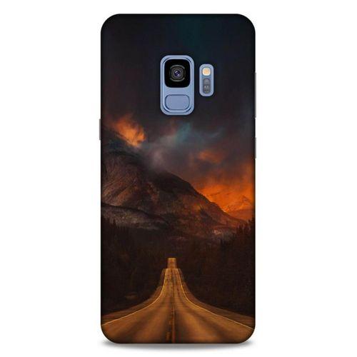 Lopard Samsung Galaxy S9 Uyumlu Kılıf Gece'S (47) Crystal Flex Kılıf Kızıl Yol