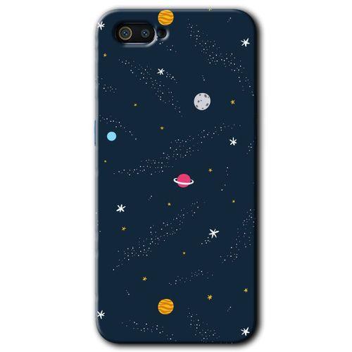 Realme C2 Kılıf HD Desen Baskılı Arka Kapak - Çizim Gezegen