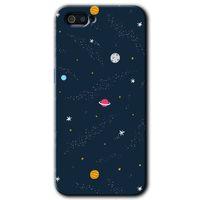 Realme C2 Kılıf HD Desen Baskılı Arka Kapak - Çizim Gezegen