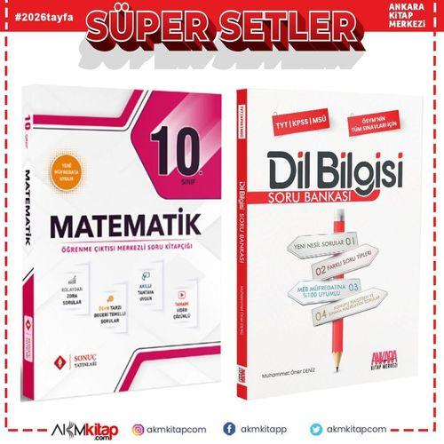 Sonuç Yayınları 10. Sınıf Matematik Modüler Set ve AKM Dil Bilgisi Soru Bankası Seti 2 Kitap
