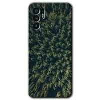 Oppo Reno 6 Kılıf HD Desen Baskılı Arka Kapak + Temperli Cam - Çam Ağacı Ormanı