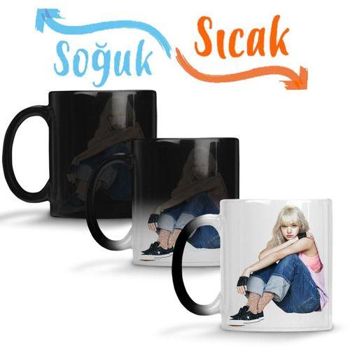 Lisa Blackpink 002 Sihirli Kupa Bardak Porselen