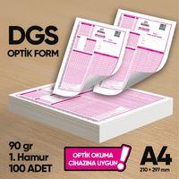 DGS Deneme Sınavları İçin 100 Adet (90 GR) Optik Form - Optik Okuma Uyumlu
