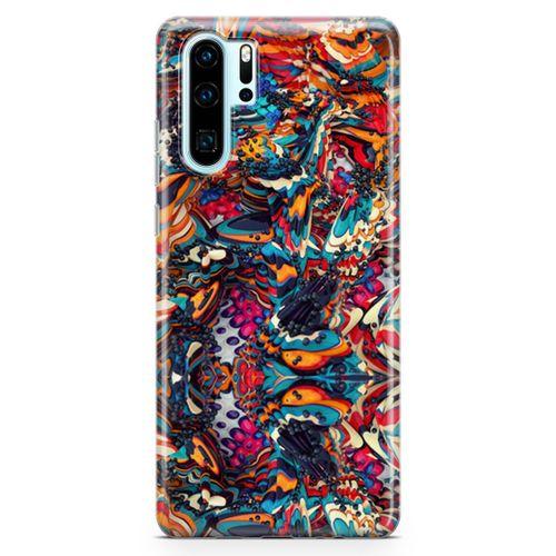 Huawei P30 Pro Kılıf Siyah İnci Arka Kapak Koruma Desenli Full Koruyucu