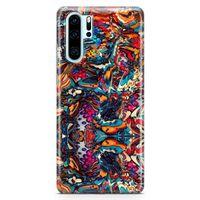 Huawei P30 Pro Kılıf Siyah İnci Arka Kapak Koruma Desenli Full Koruyucu