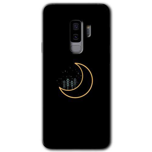 MRCİLETİSİM MRCİLETİSİM Samsung Galaxy S9 Plus Kılıf HD Desen Baskılı Arka Kapak + Temperli Cam - İyi Geceler