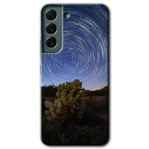 Potkal Hediye Fabrikası Samsung Galaxy S22 Plus HD Baskılı Kılıf + 9D Tam Ekran Koruyucu - Eclipse Sky