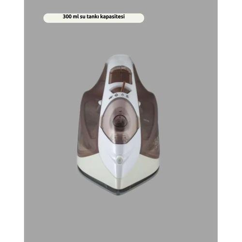 Buharlı Ütü 2200w Seramik Taban 300 Ml Kahverengi Dikey Ütüleme