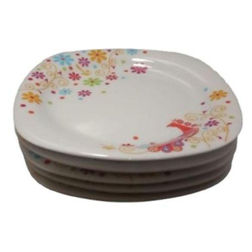 Porland Touchme Yemek Takım  İkram ,Çeyiz  5 Parça Çiçekli Porselen  Set 18X18X2Cm