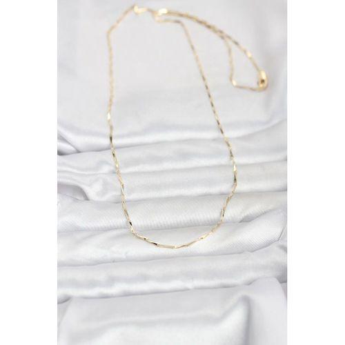 CM 14K Gold Renk Çubuk Kesme Zincir Model 60 cm Kadın Kolye