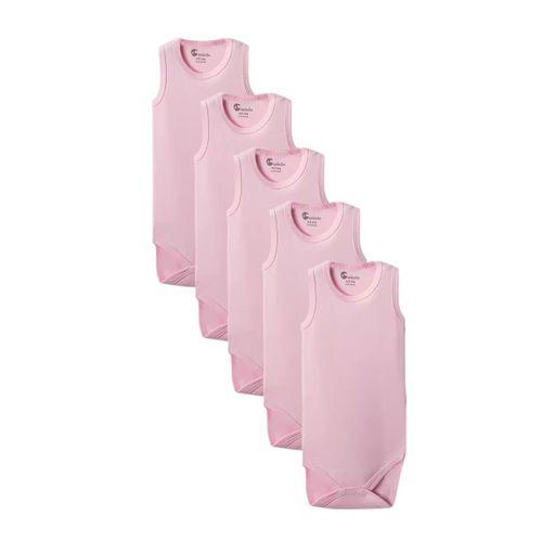 Pembe Askılı Body Zıbın 7-12 YAŞ Çocuklar İçin (3 ADET) Alttan Çıtçıtlı Özel Gereksinimli