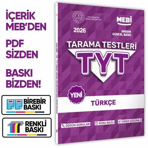 2026 YKS-TYT MEBİ-OGM Türkçe Özgün Tarama Testleri Kitabı A4 Boyut Renkli Görsel BASKI ÜCRETİ