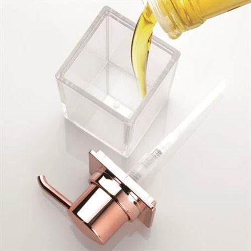 Sıvı Sabunluk Modern Altın Bakır Tasarımlı 6X6X15Cm 400Ml