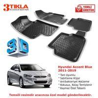 Hyundai Accent Blue 2011-2019 Premium 3D Havuzlu Paspas Seti