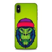 Lopard Apple Iphone X Uyumlu Kılıf Tattoo's (46) Core Armor Kılıf Maymun Dövmesi