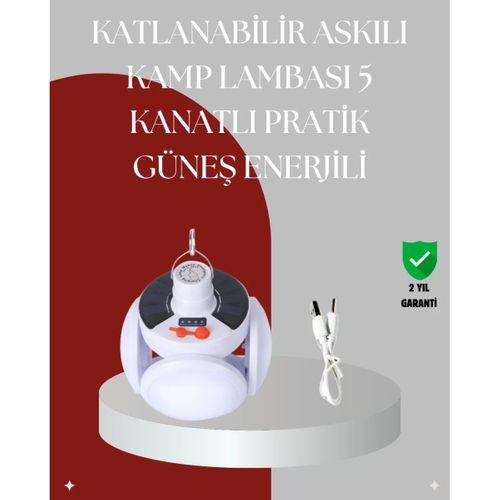 Uzaktan Kumandalı, 360 Derece Katlanabilir Solar Led Aydınlatma Çadır Lambası