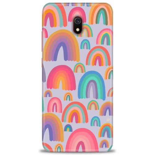 Xiaomi Redmi 8A Kılıf HD Baskılı Kılıf - Gökkuşakları + Tam Ekran Koruyucu