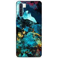 Lopard Oppo A91 Uyumlu Kılıf Soyut Sanat (40) Desenli Fit Silikon Kılıf