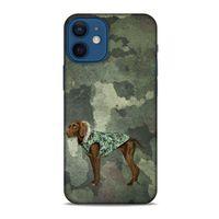 Apple iPhone 12 Mini Kılıf Köpek Kıyafetleri (49) Ultra Silikon Kılıf Kamuflaj Mont