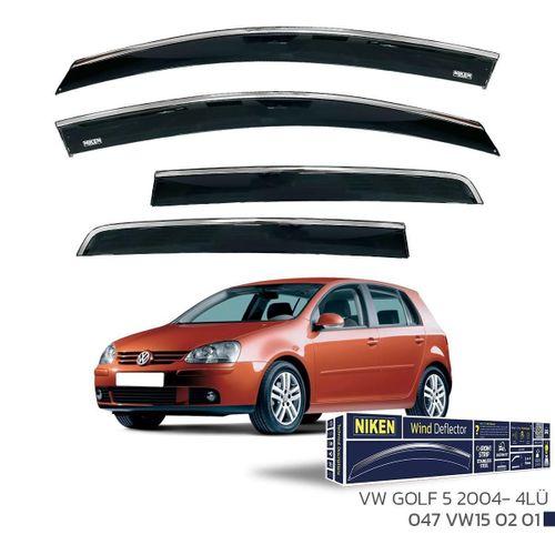 VW Golf 5 2004-2008 - Kromlu Cam Rüzgarlığı 4Lü Parça
