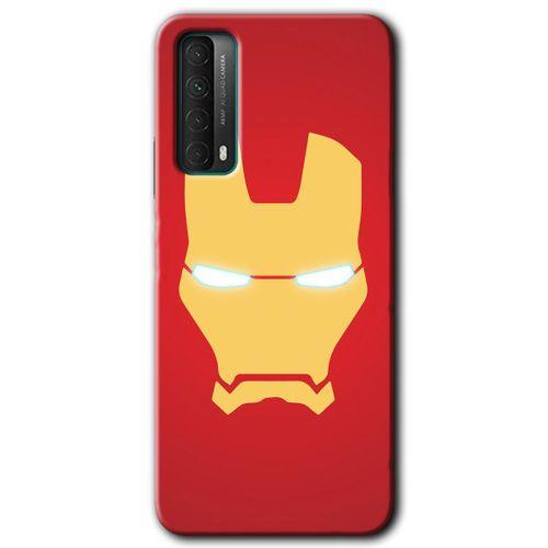 Huawei P Smart 2021 Kılıf HD Desen Baskılı Arka Kapak + Temperli Cam - İronMan