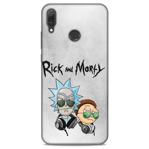 Huawei Y9 2019 Uyumlu Kılıf Rick And Morty (4) Koruma Kılıfı Eye Patch Morty