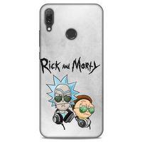 Huawei Y9 2019 Uyumlu Kılıf Rick And Morty (4) Koruma Kılıfı Eye Patch Morty