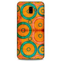 Samsung Galaxy J6 Plus Kılıf Pastel Renkler (39) Liquid Crystal Kılıf Turuncu Yeşil