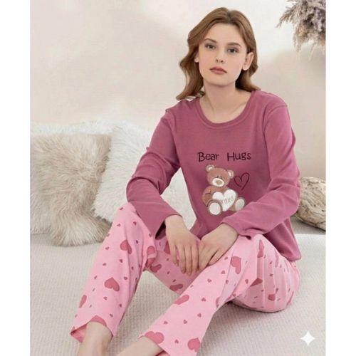 Boyraz 0354 Kadın Penye Uzun Kol Pijama Takımı